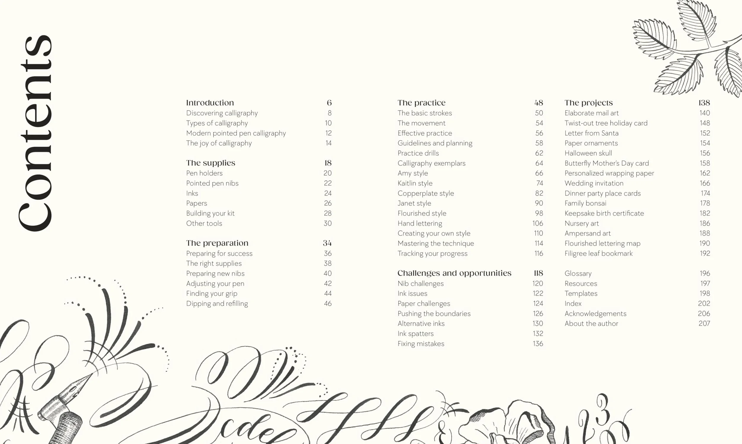 The Calligraphy Book: Pointed Pen Techniques, Inspiration, and Projects