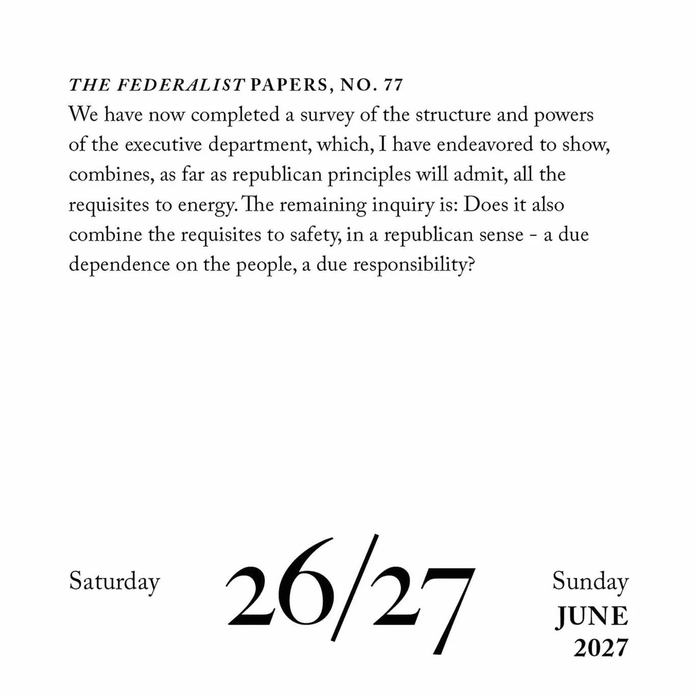 Hamilton 2027: Original Universe Publishing-Tagesabreißkalender [Kalendar]