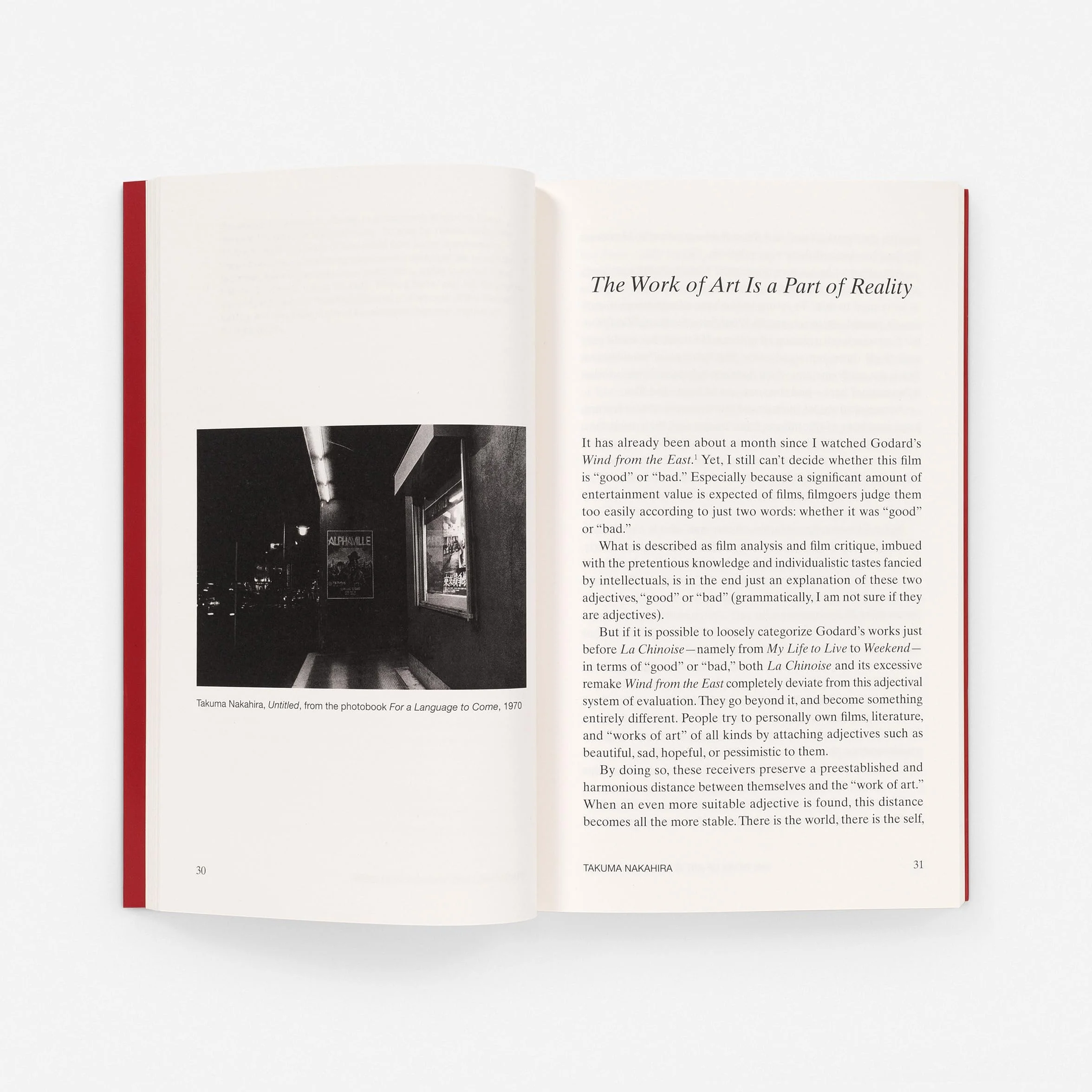 At the Limits of the Gaze : Selected writings by Takuma Nakahira /anglais