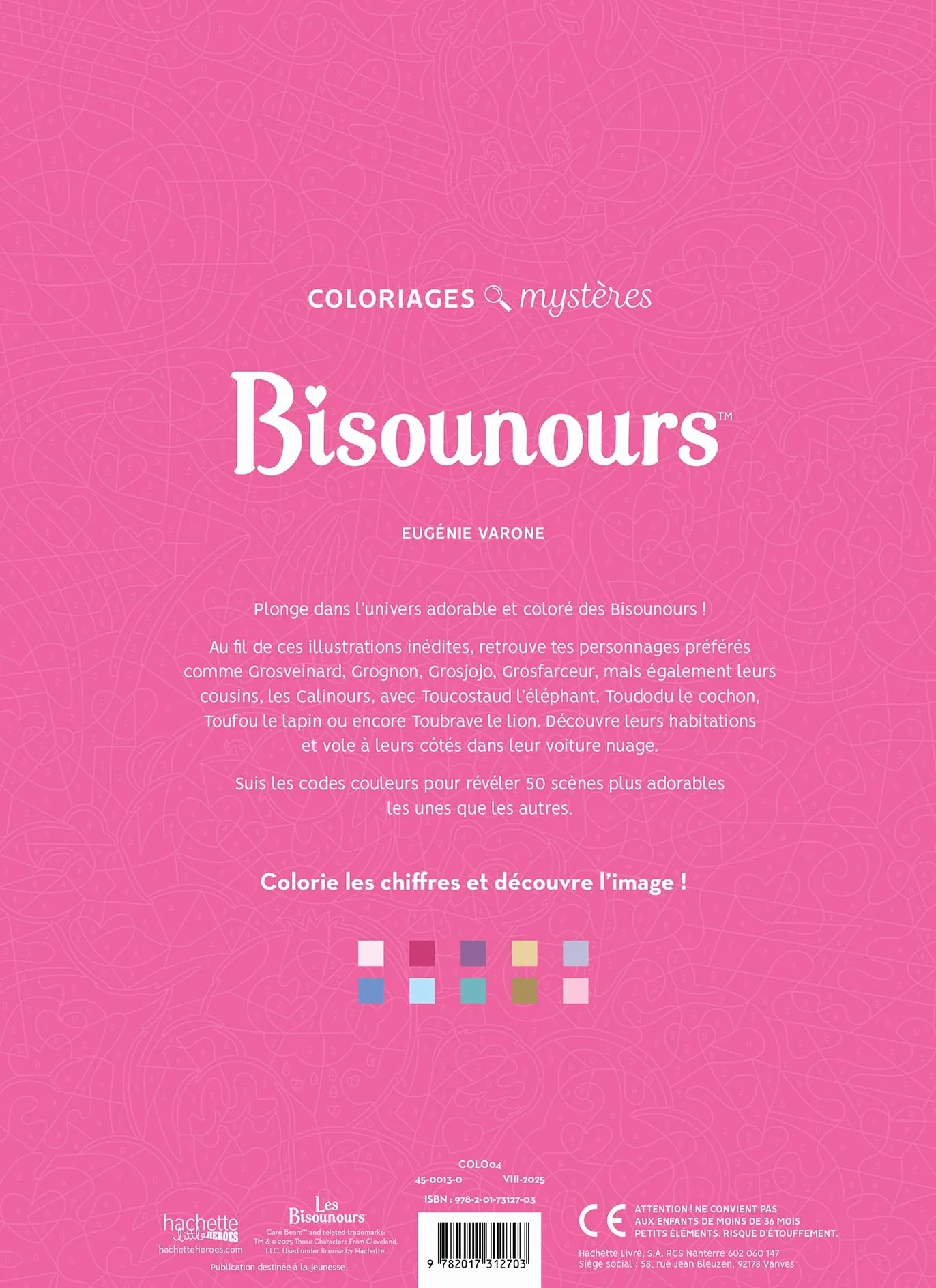Coloriages mystères - Bisounours: Colorie les chiffres et découvre l'image !