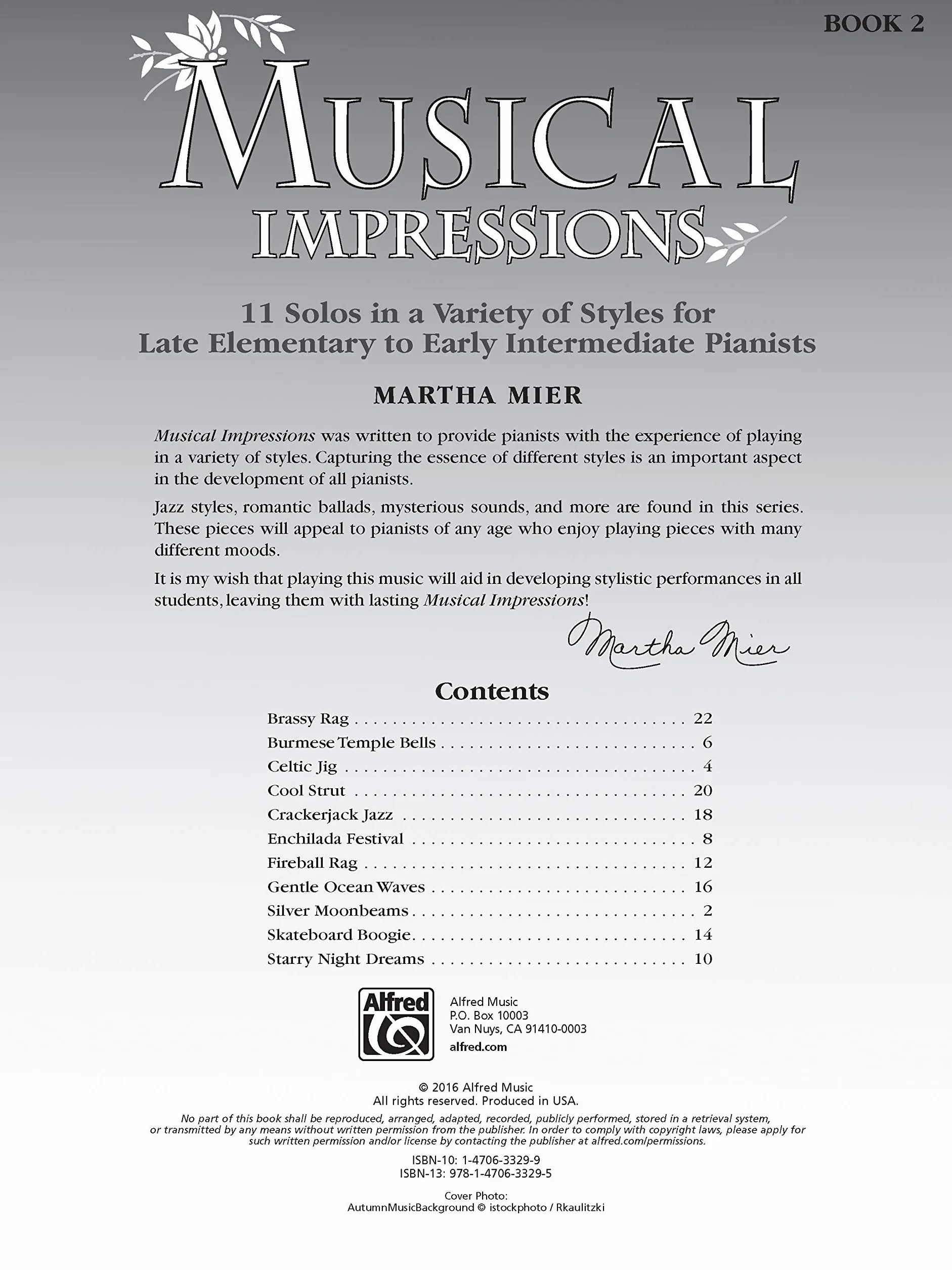 Musical Impressions, Bk 2: 11 Solos in a Variety of Styles for Late Elementary to Early Intermediate Pianists