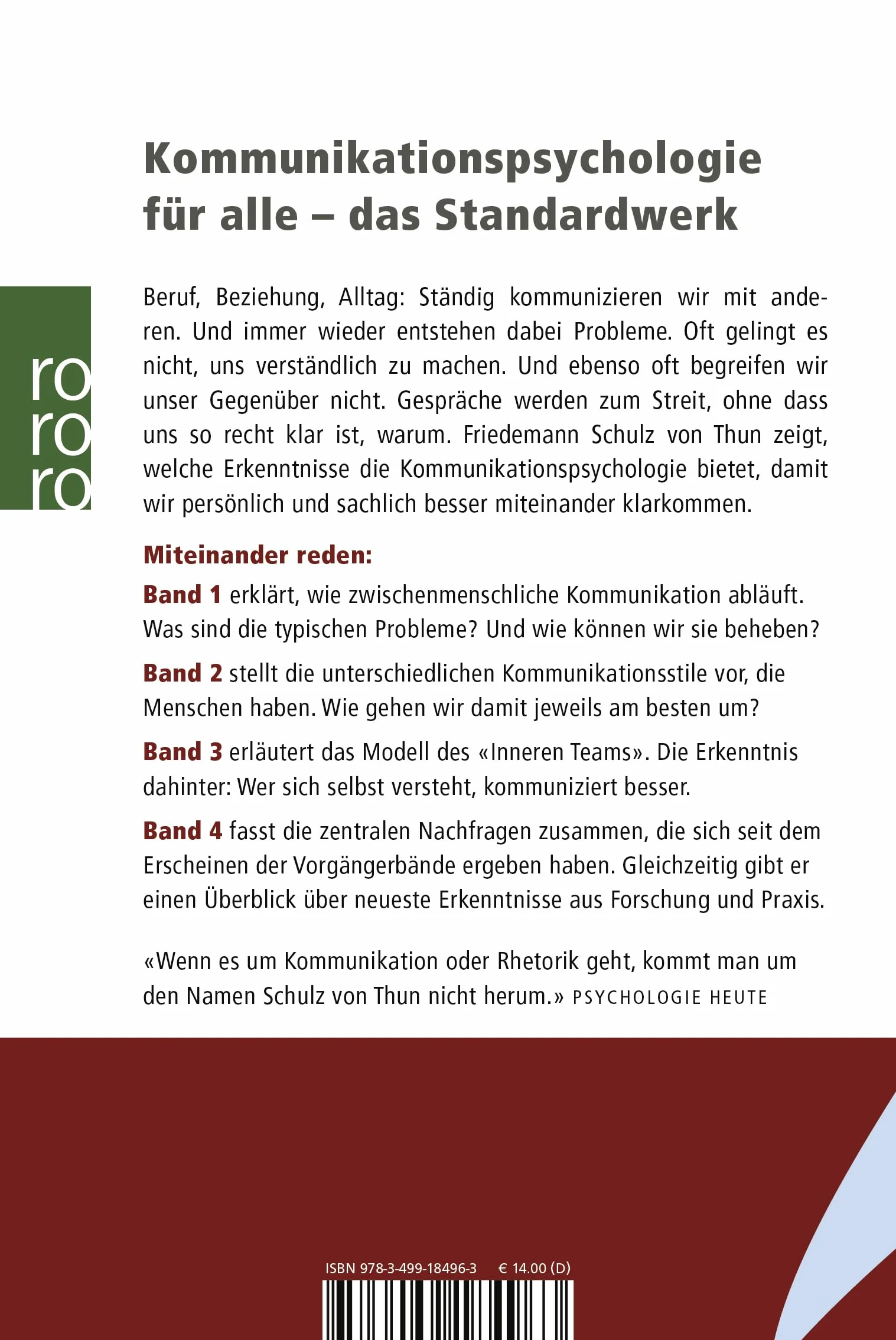 Miteinander reden 2: Stile, Werte und Persönlichkeitsentwicklung. Differentielle Psychologie der Kommunikation