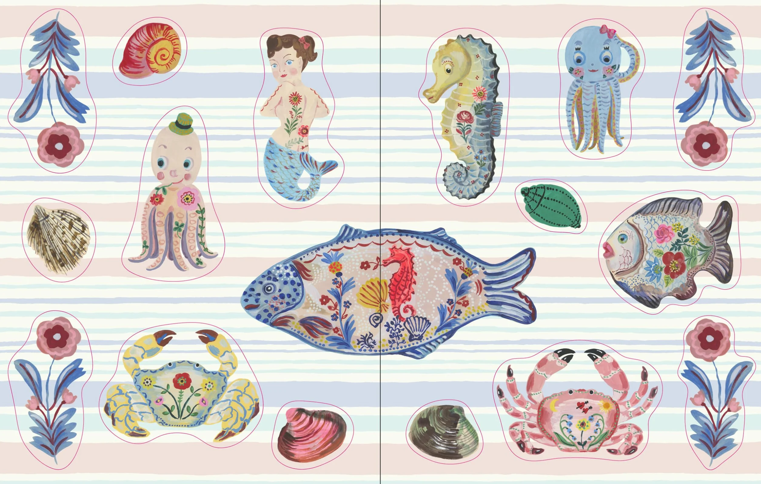 Nathalie LEtE Sticker Book /anglais