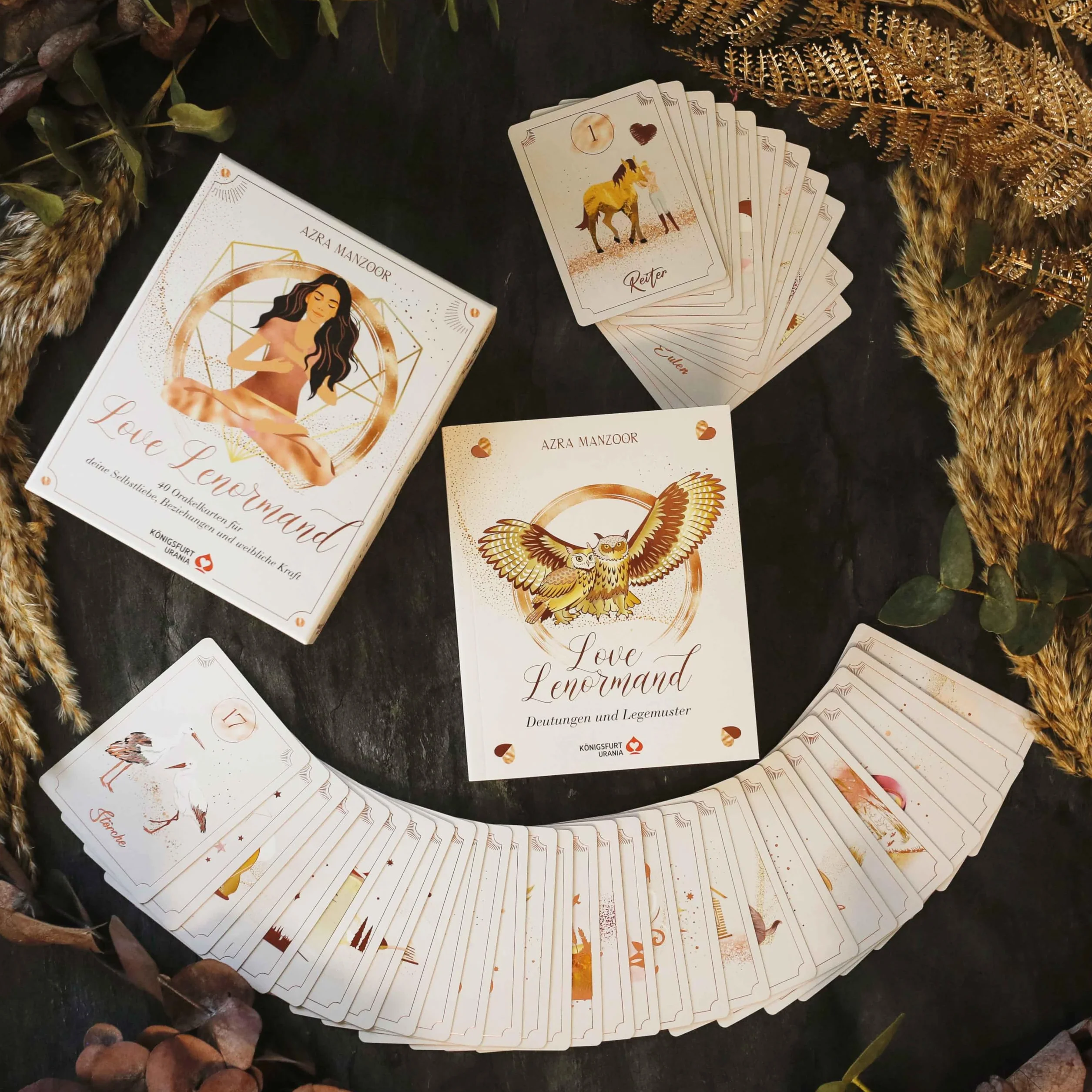 Love Lenormand - 40 Orakelkarten für deine Selbstliebe, Beziehung, weibliche Kraft