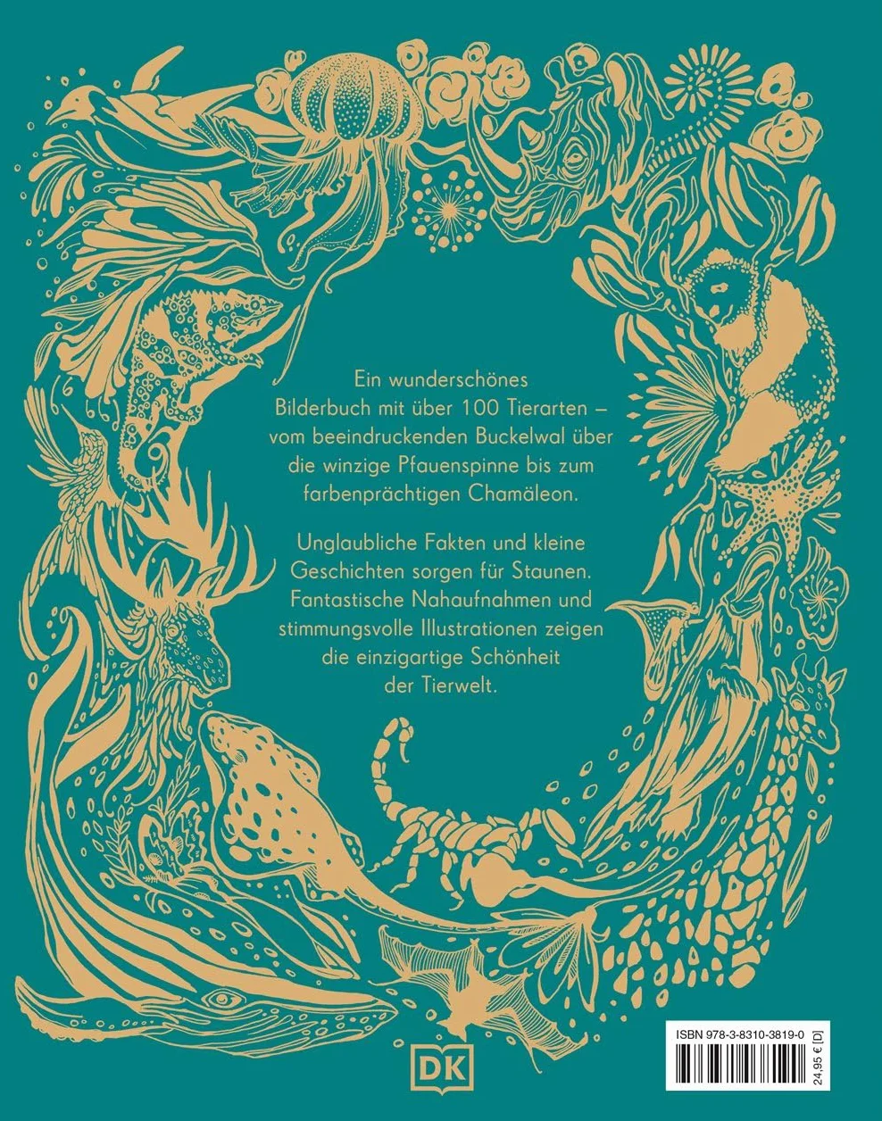Wundervolle Welt der Tiere: Ein Tierbilderbuch für die ganze Familie. Hochwertig ausgestattet mit Lesebändchen, Goldfolie und Goldschnitt