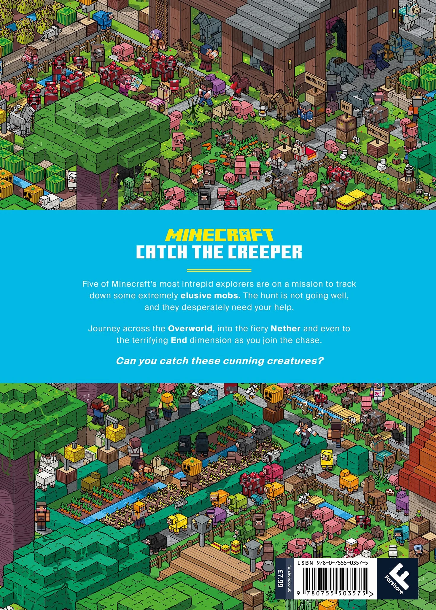 Minecraft Catch the Creeper and Other Mobs: Search for your favourite mobs in this official Minecraft Search and Find book! Perfect for kids into video games.
