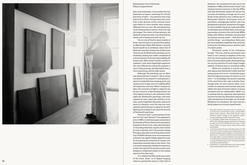 Ad Reinhardt: Color Out of Darkness /anglais: Curated by James Turrell