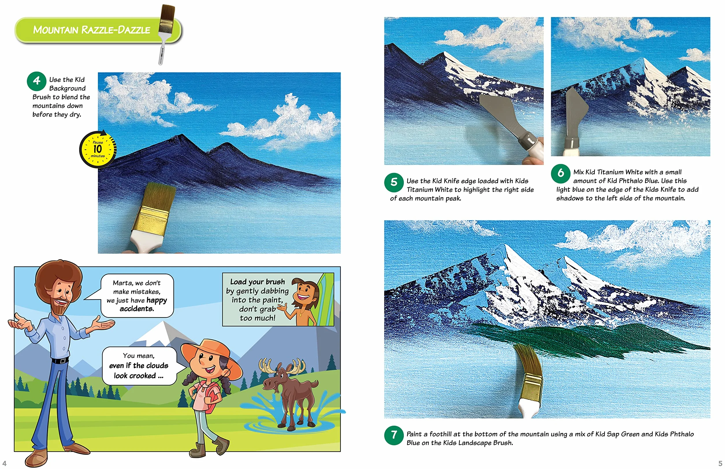 Painting with Bob Ross for Kids: With These Simple-To-Follow Lessons, in No Time You'll Be Painting Just Like Television's Favorite Painter, Bob Ross!