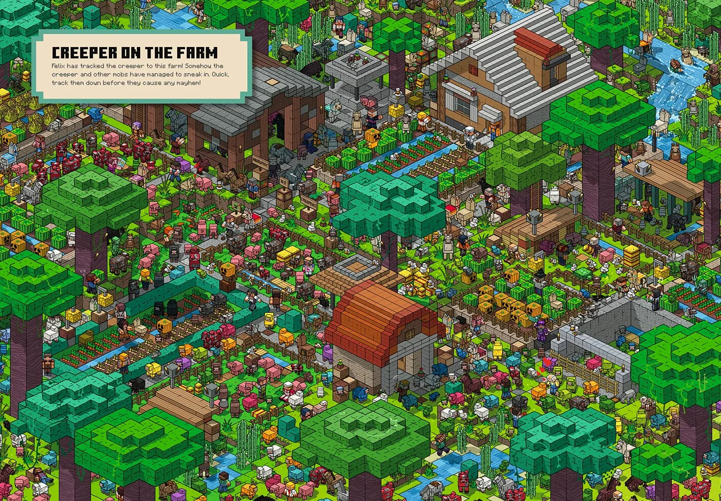 Minecraft Catch the Creeper and Other Mobs: Search for your favourite mobs in this official Minecraft Search and Find book! Perfect for kids into video games.