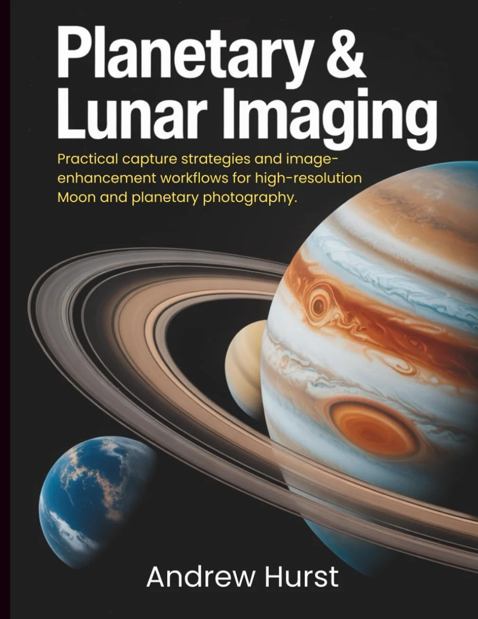 Planetary & Lunar Imaging: Practical capture strategies and image-enhancement workflows for high-resolution Moon and planetary photography.