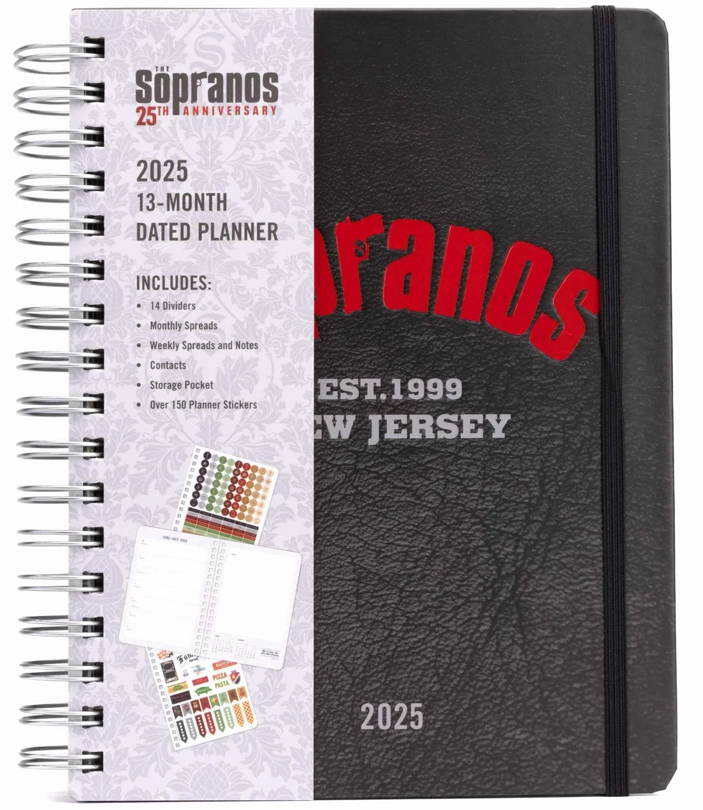 2025 The Sopranos 13-Month Weekly Planner