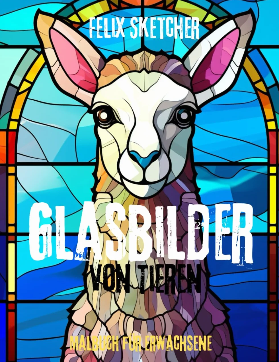 Glasbilder von Tieren – Ein einzigartiges Malbuch für Erwachsene: Faszinierende Tiermotive im kunstvollen Stil von Glasmalerei – entspannend, kreativ und inspirierend