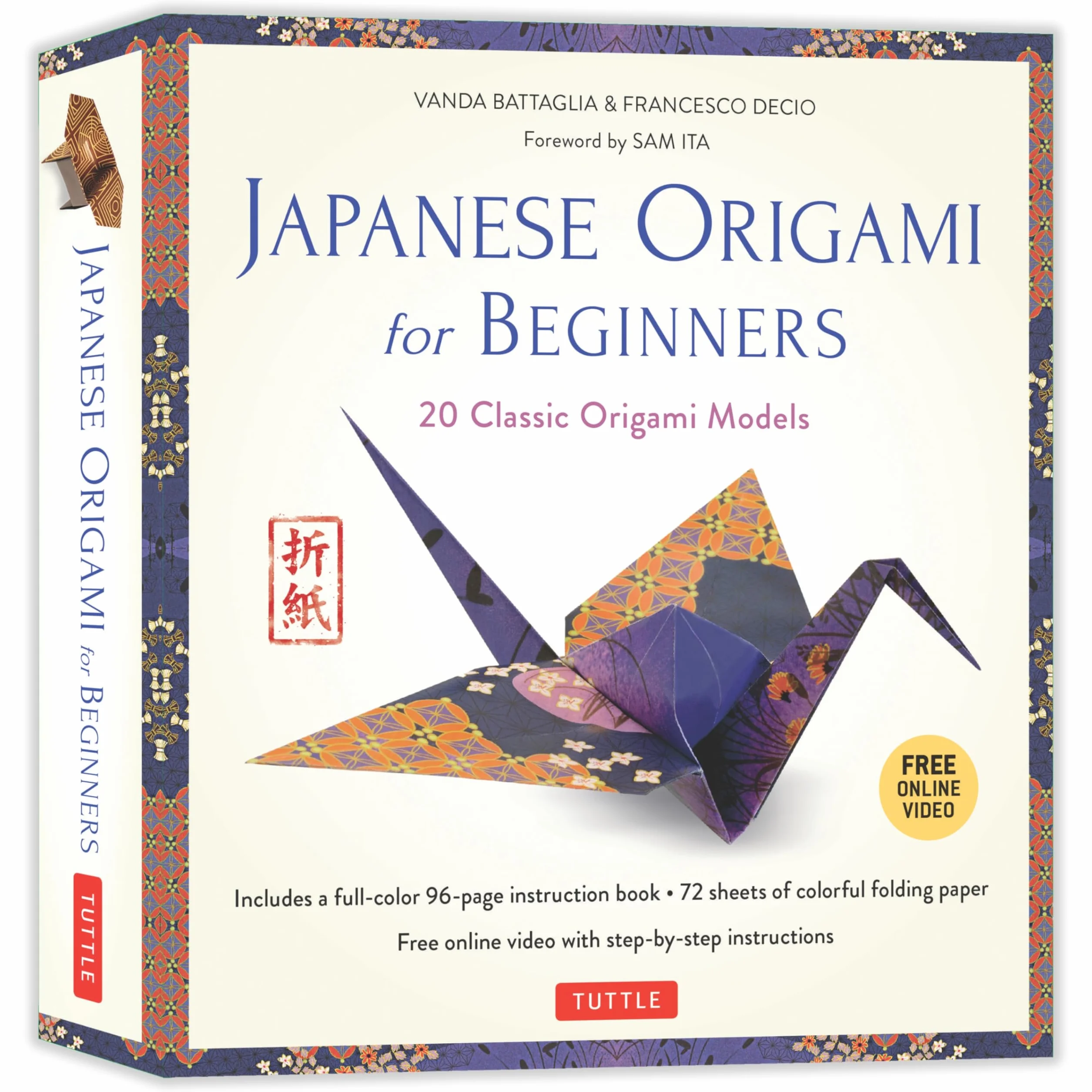 Japanese Origami for Beginners Kit /anglais: 20 Classic Origami Models: Kit with 96-page Origami Book, 72 Origami Papers and Instructional Videos: Great for Kids and Adults!