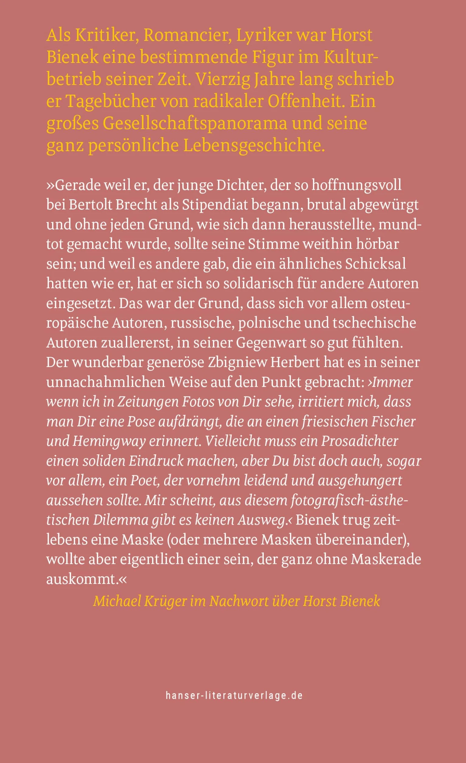 Es gibt nur die Kunst, die Liebe und den Tod. Dazwischen gibt es nichts: Die Tagebücher 1951-1990