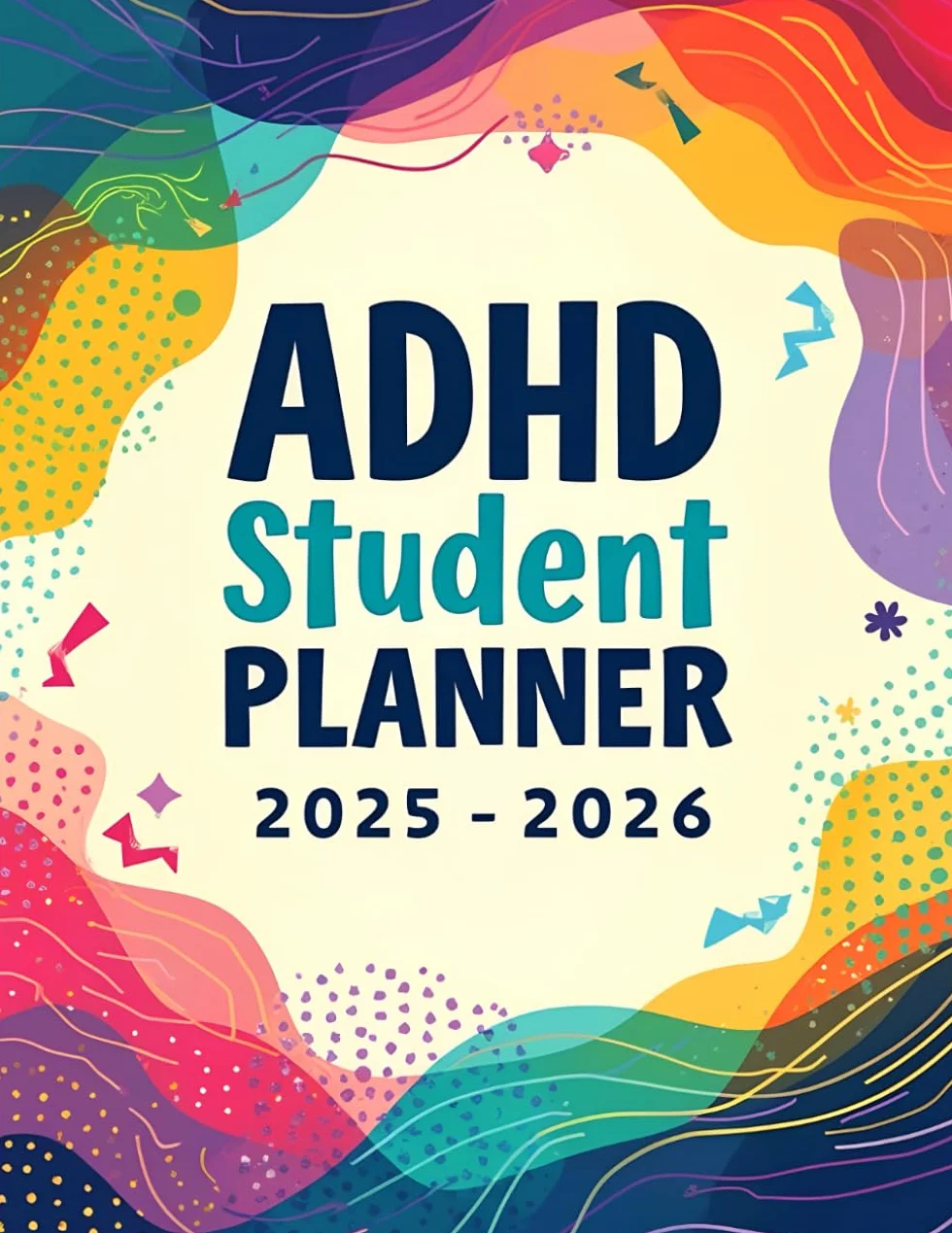 ADHD Student Planner 2025–2026: Academic Organizer for Students with ADHD | 2-Year Calendar | Monthly & Weekly Layouts to Boost Focus, Productivity, and Time Management