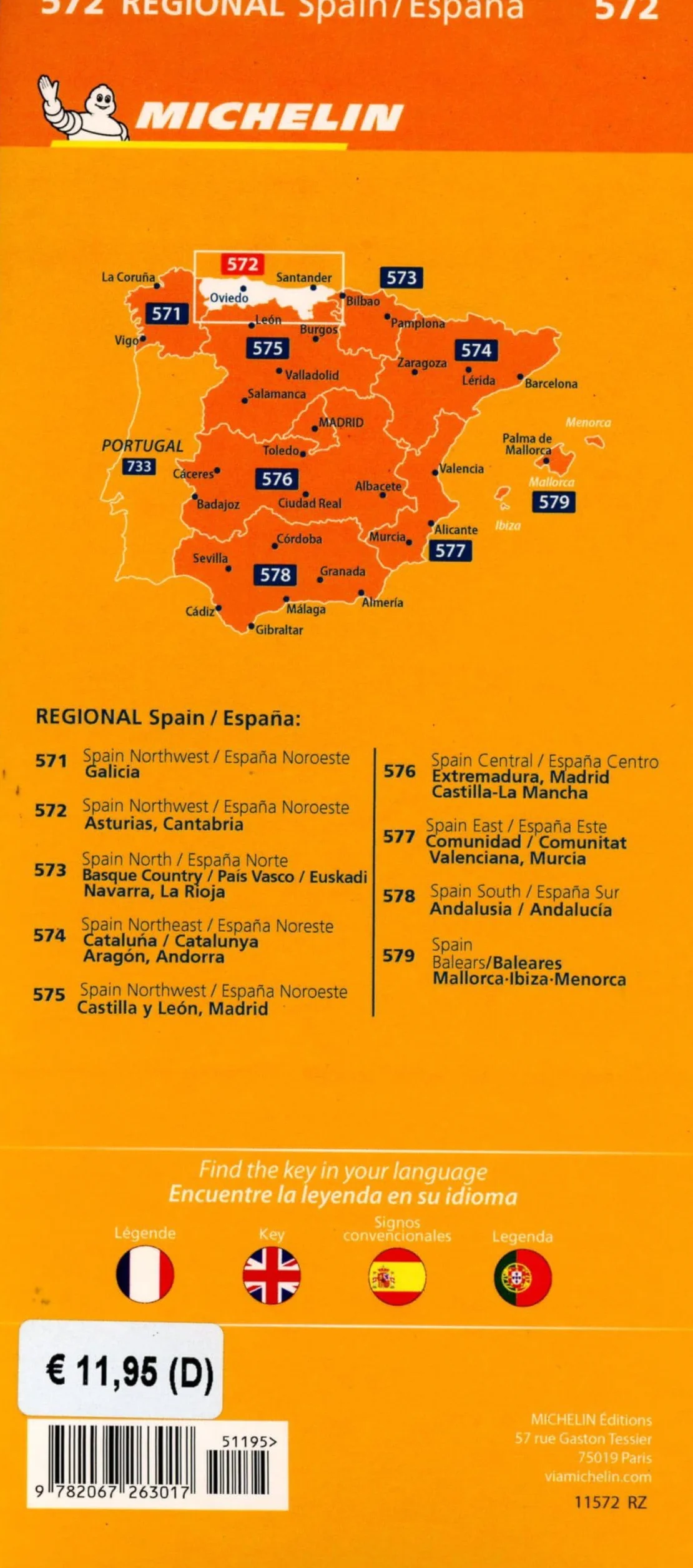 Asturias, Cantabria 1:250.000. Ediz. bilingue: Straßen- und Tourismuskarte 1:250.000: 572