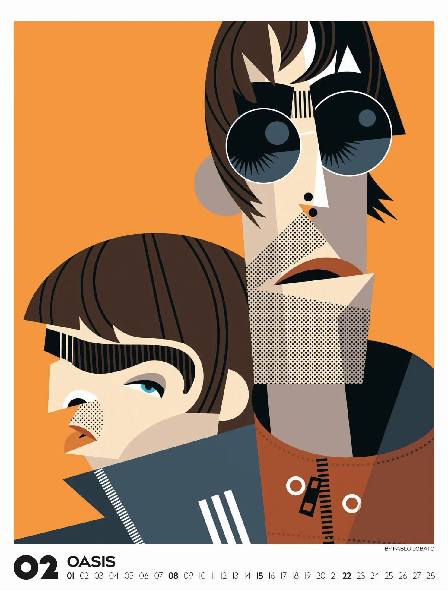 Legends Kalender 2026 | Musiklegenden: Außergewöhnlicher Musik-Kalender im großen Hochformat (50x66 cm) | Rock & Pop-Musiker-Portraits | Pablo Lobato