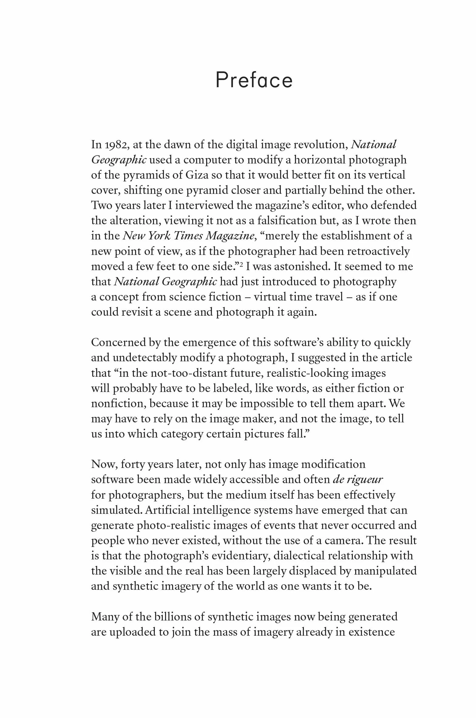 The Synthetic Eye: Photography Transformed in the Age of AI