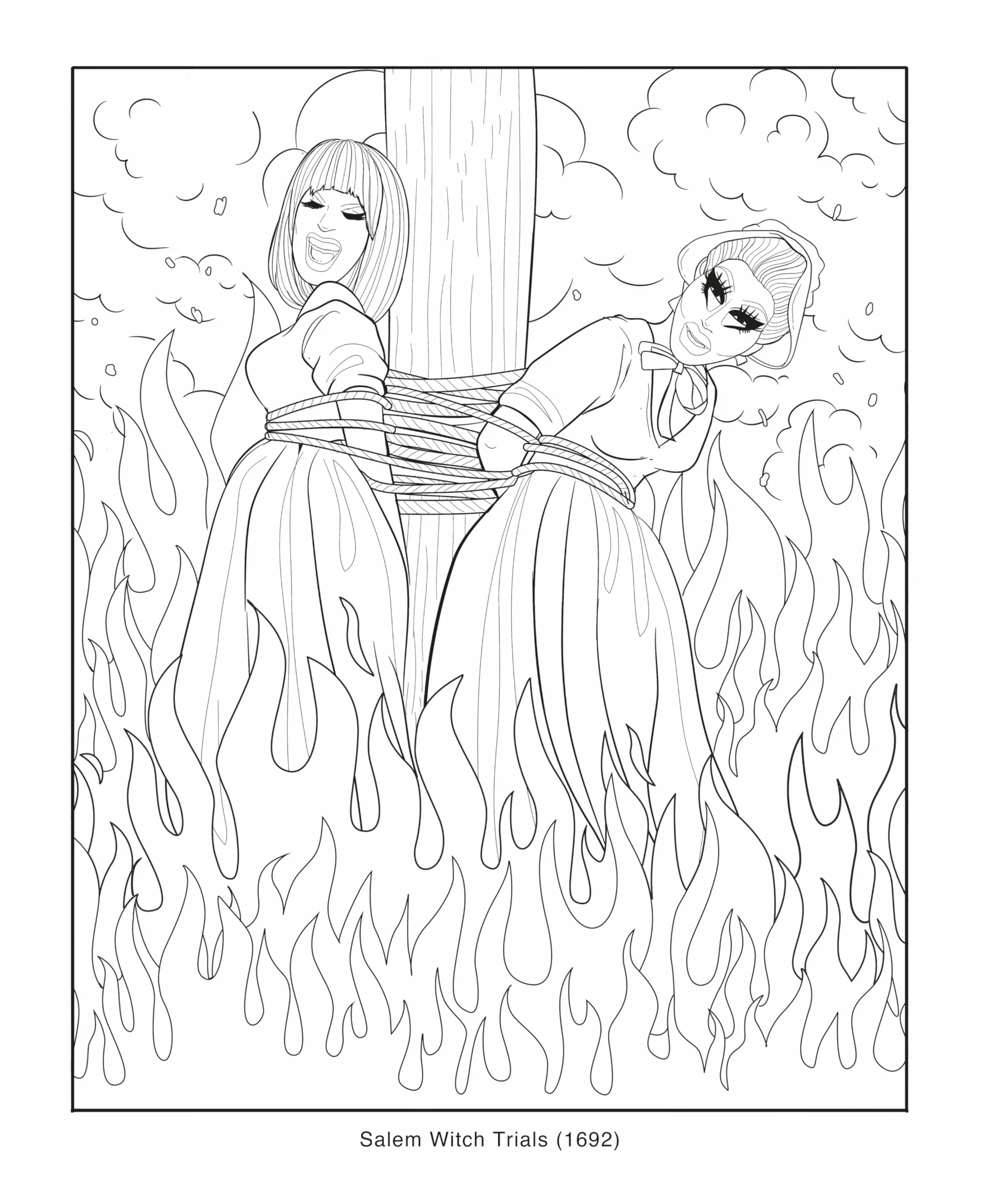 Trixie and Katya Coloring Through History