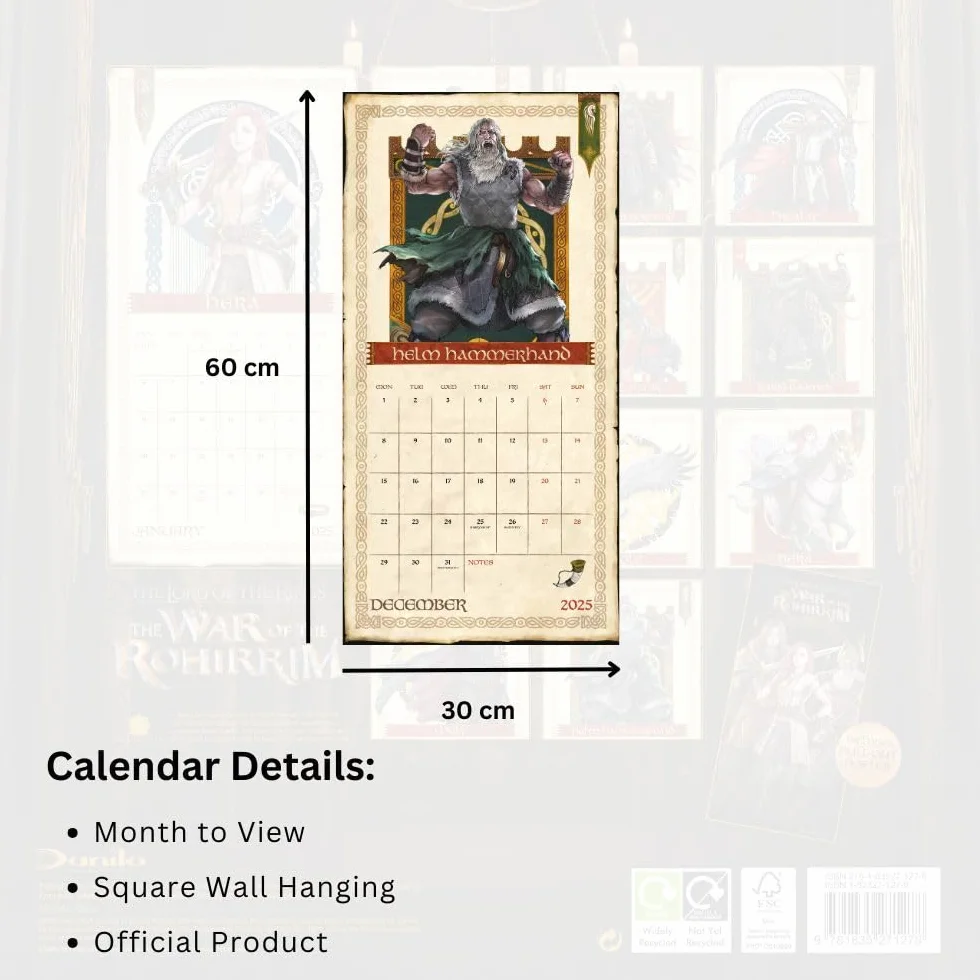 Official The War Of The Rohirrim Movie Square Calendar 2025: Original Danilo-Kalender [Mehrsprachig] [Kalender]