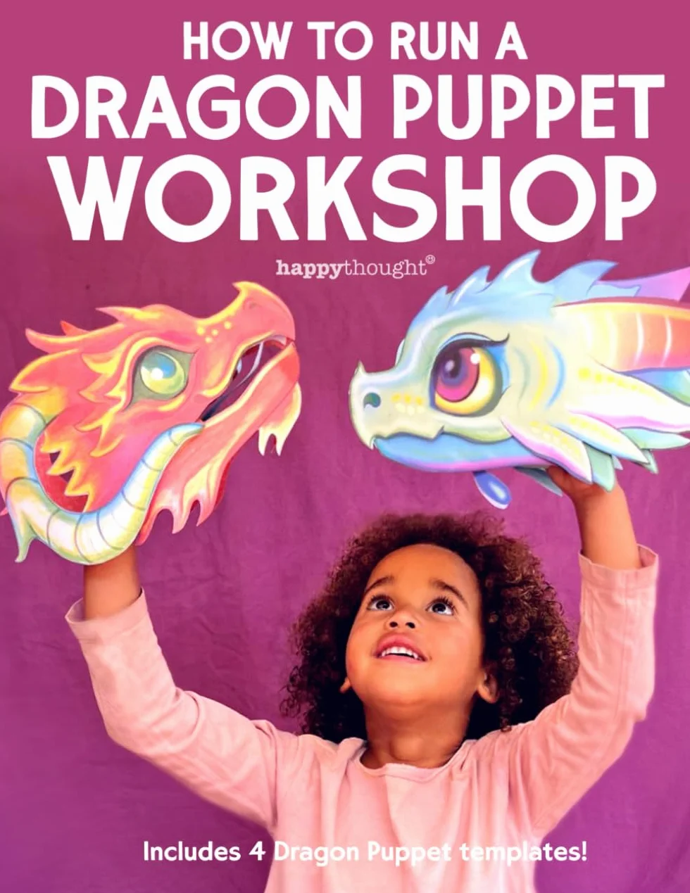 How to run a Dragon puppet workshop: Includes 4 Dragon Puppet templates!