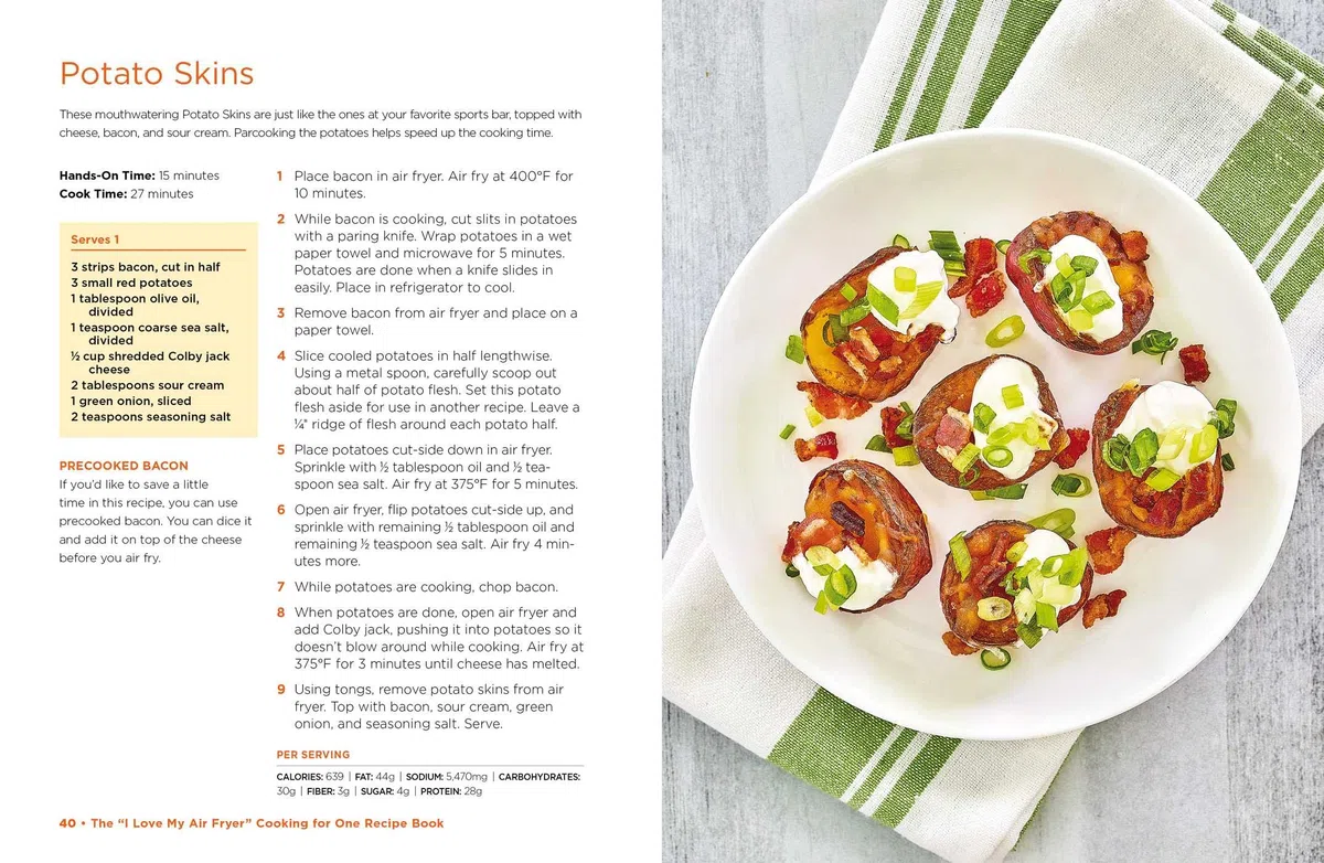 The I Love My Air Fryer Cooking for One Recipe Book: 175 Easy and Delicious Single-Serving Recipes, from Chicken Parmesan to Pineapple Upside-Down Cake and More