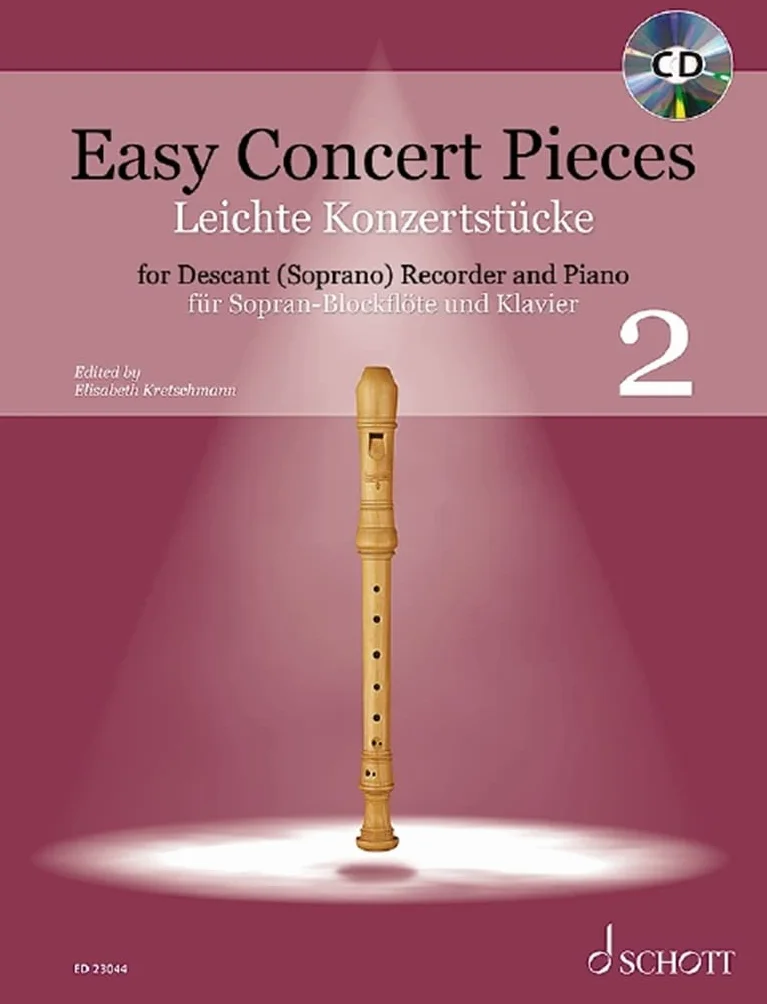 Easy Concert Pieces Book 2: 24 Pieces from 5 Centuries Descant Recorder and Piano Book/CD: Vol. 2