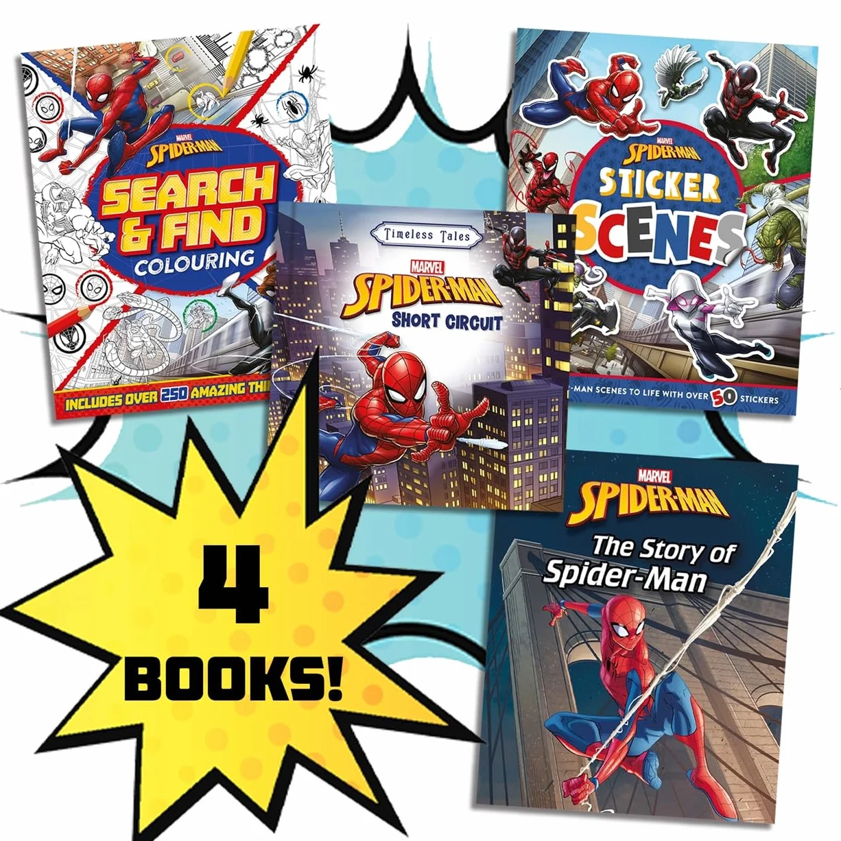 Marvel Spider-Man Story Book and Activity Book Set