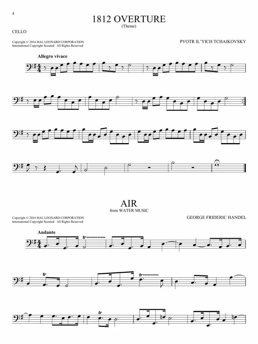 101 classical themes for cello