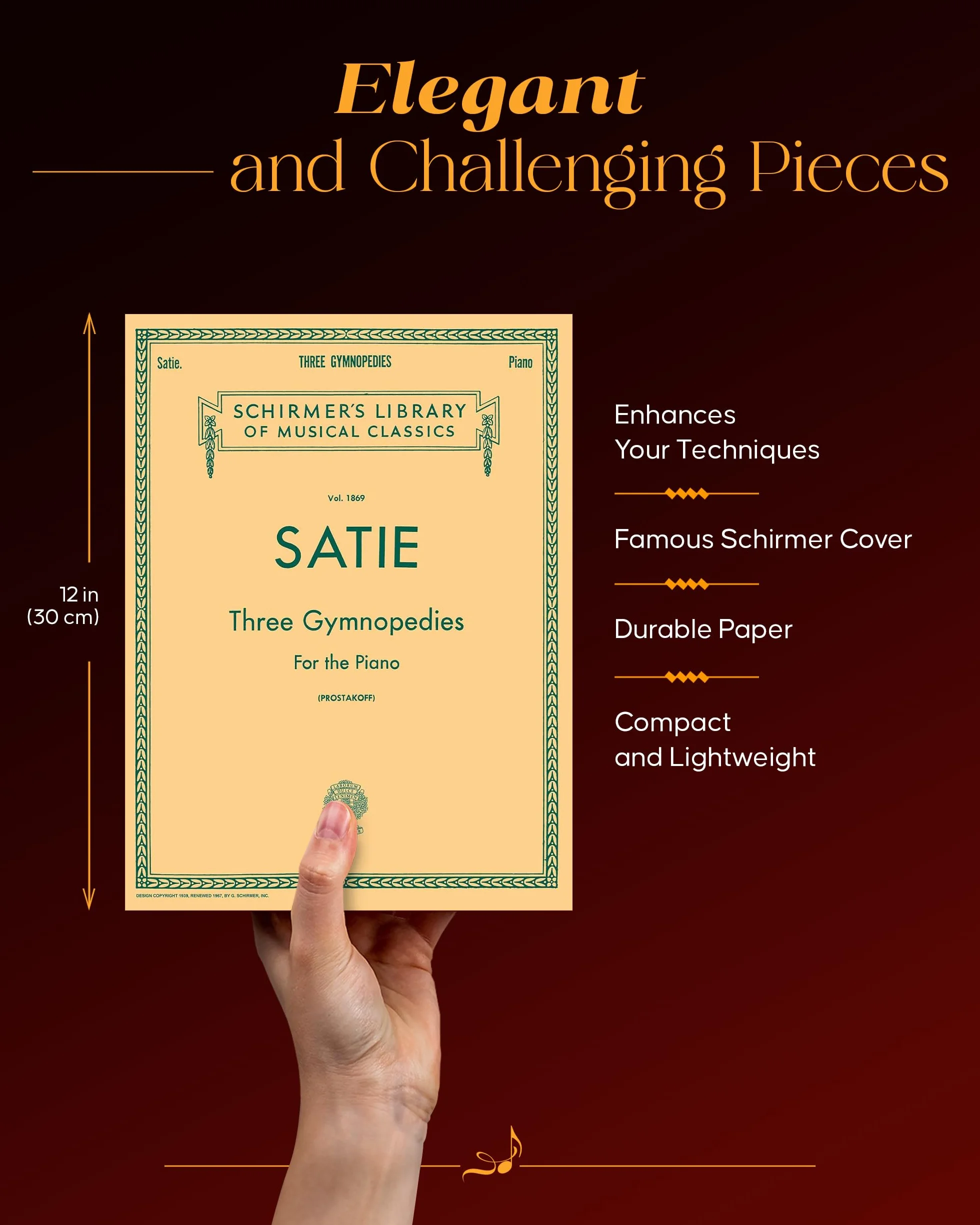 Erik satie: three gymnopedies for the piano piano: Schirmer Library of Classics Volume 1869 Piano Solo