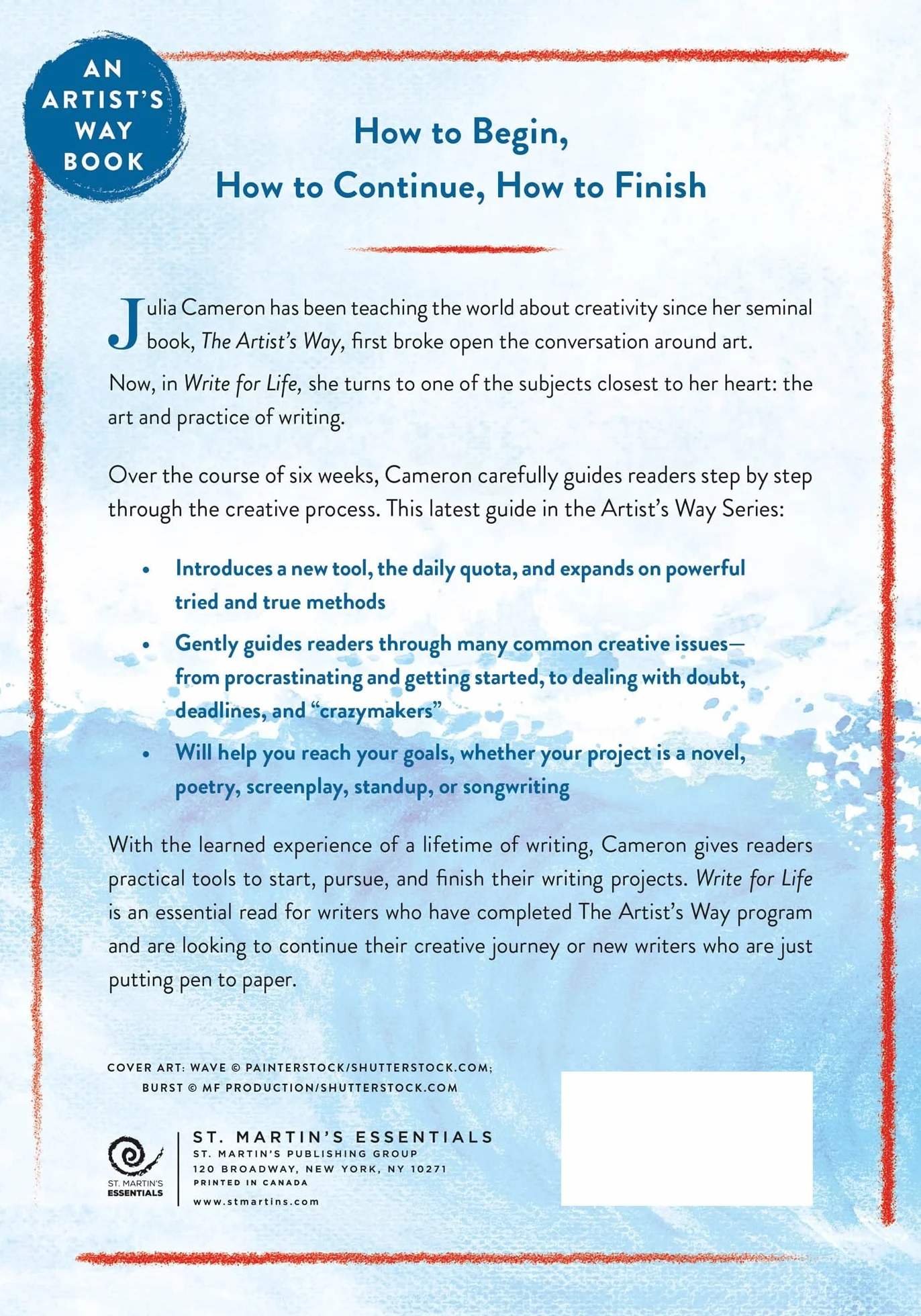 Write for Life: Creative Tools for Every Writer (a 6-Week Artist's Way Program)