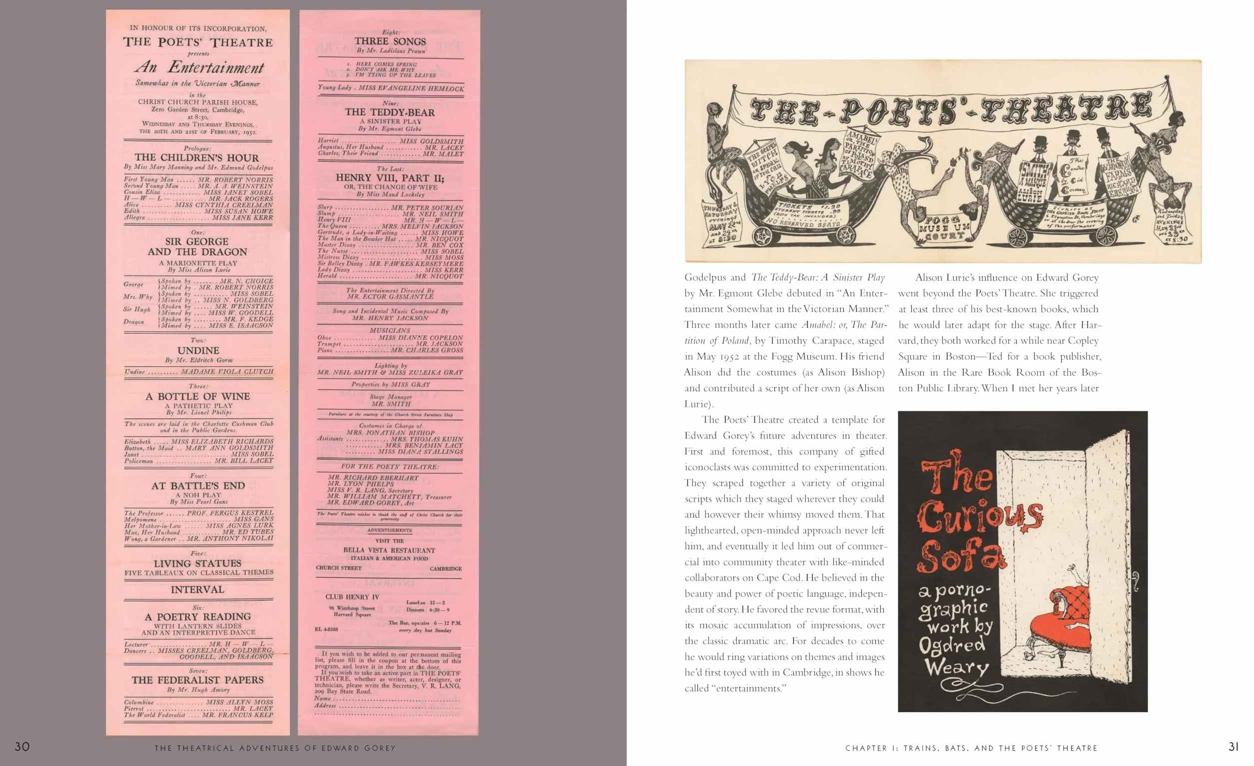 The Theatrical Adventures of Edward Gorey: Rare Drawings, Scripts, and Stories