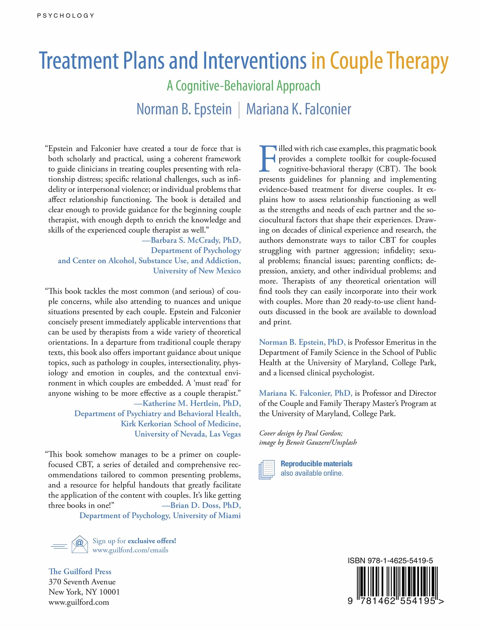 Treatment Plans and Interventions in Couple Therapy: A Cognitive-Behavioral Approach