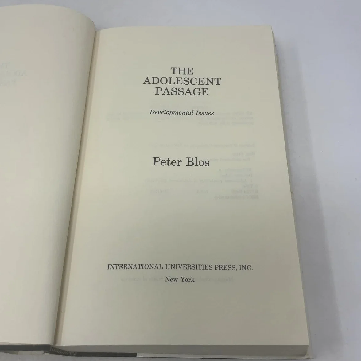 The Adolescent Passage: Developmental Issues