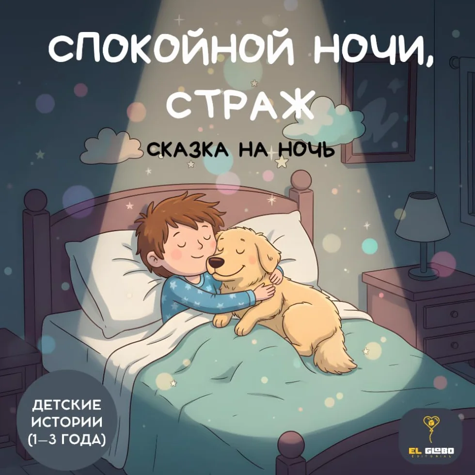 Спокойной ночи, Страж - Russian Bedtime Story for Toddlers 1-3: детские истории (1–3 года) | A Gentle Sleepy Book for Kids | Обучающая детская книга ... и его собаке | Bilingual Russian English