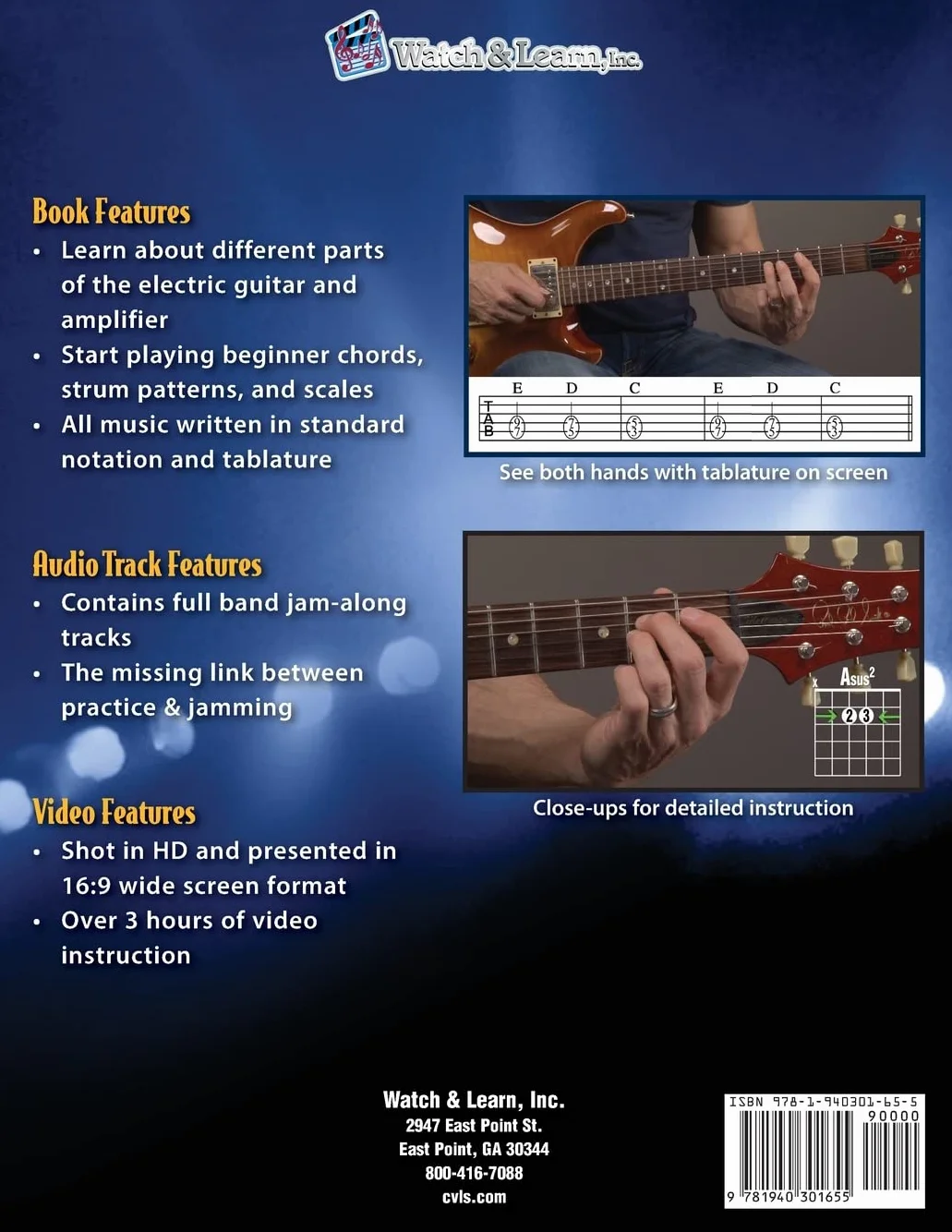 Beginner Electric Guitar Lessons: Book with Online Video & Audio