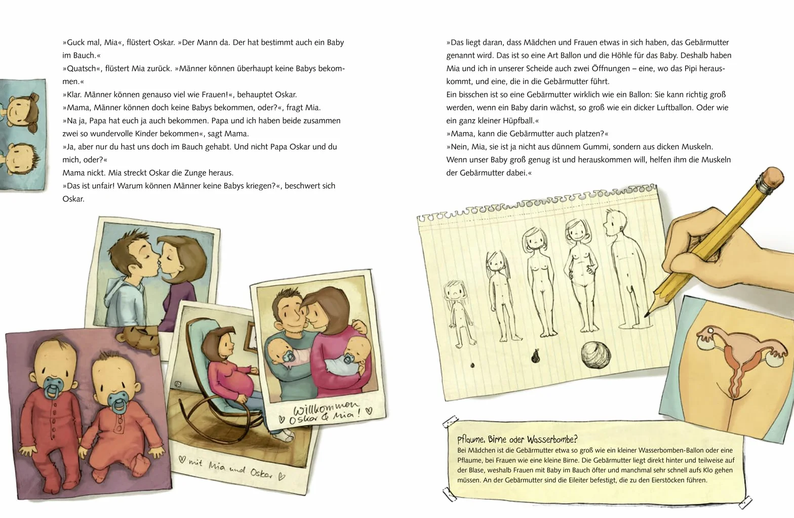 Ein Baby in Mamas Bauch: Ein ehrliches Aufklärungsbuch mit verständlichen Texten und stimmungsvollen Bildern für Kinder ab 6 Jahren