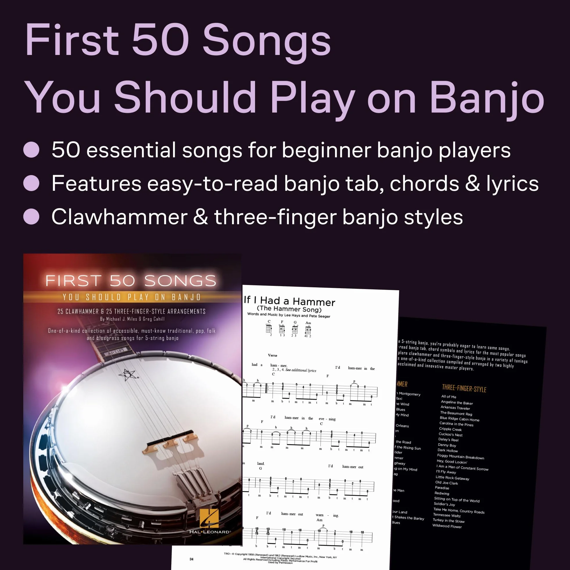 First 50 songs: You Should Play on Banjo