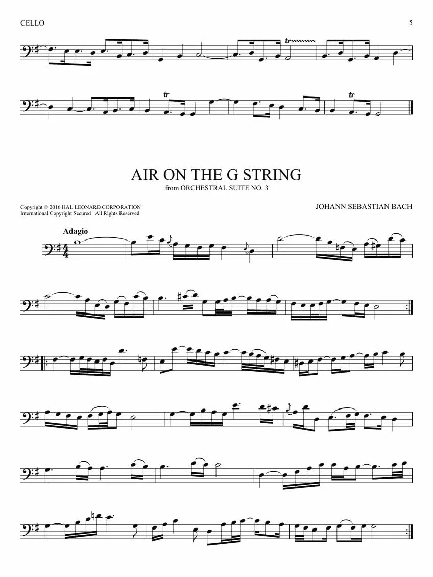 101 classical themes for cello