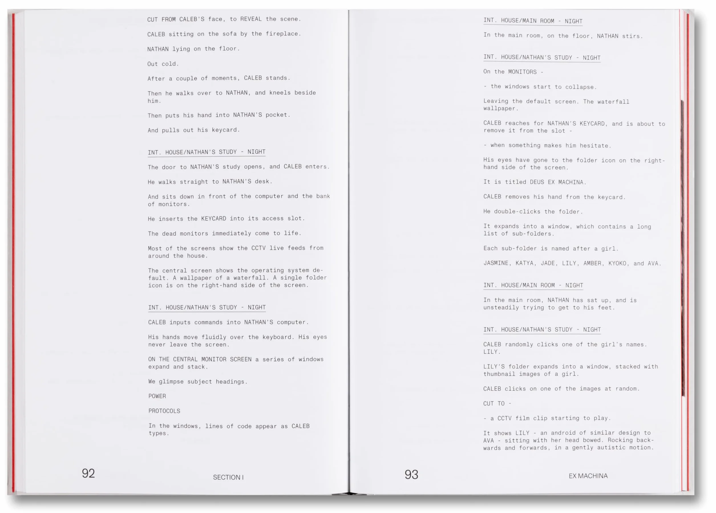 Ex Machina Screenplay Book