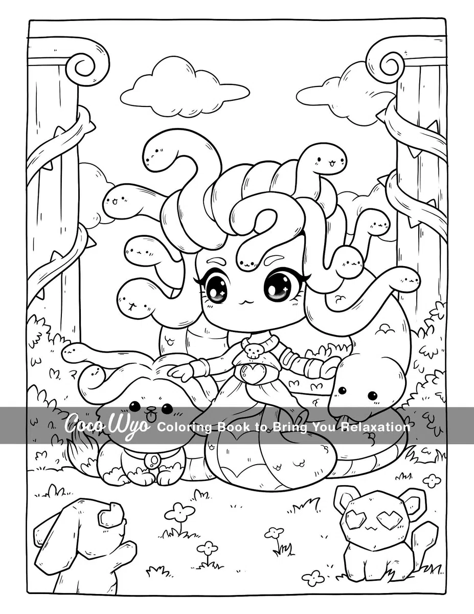 Creepy Cutie: Coloring Book for Adults and Teens Featuring Goth Kawaii and Spooky Cute Creatures of All Kinds and Many More
