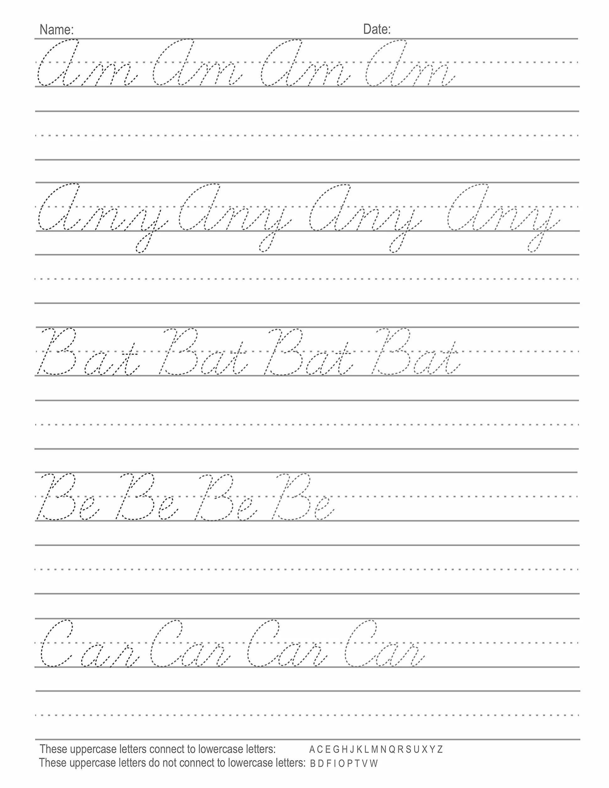 Cursive Handwriting Workbook For Kids: Cursive for beginners workbook. Cursive letter tracing book. Cursive writing practice book to learn writing in cursive: 1
