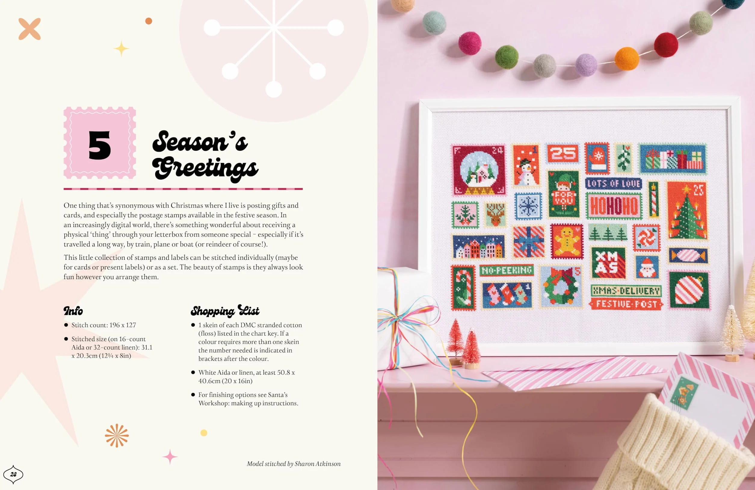 Merry Stitchmas: 24 Fun and Festive Cross Stitch Designs