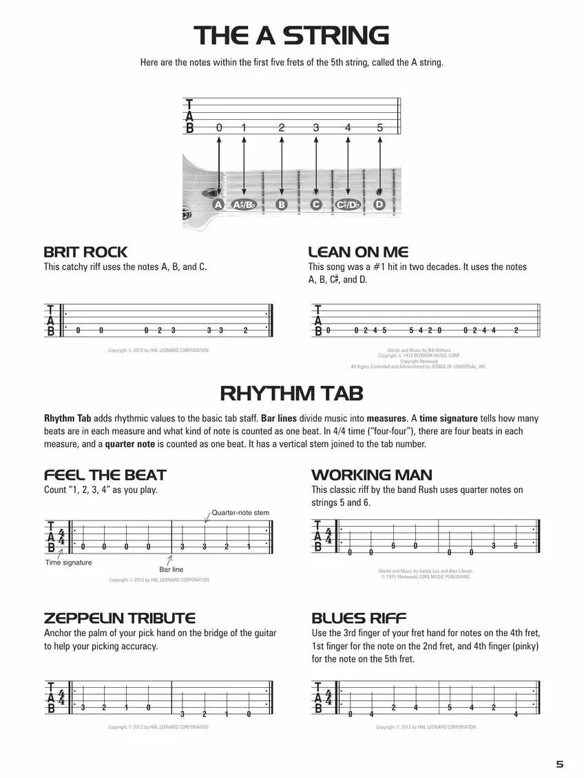 Hal leonard guitar tab method: Book Only