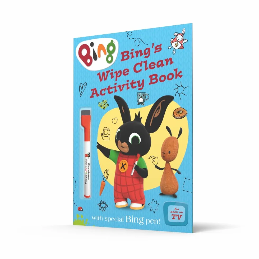 Bing’s Wipe Clean Activity Book: A fun Bing activity book for children ages 2 – 5 with a wipe-clean pen
