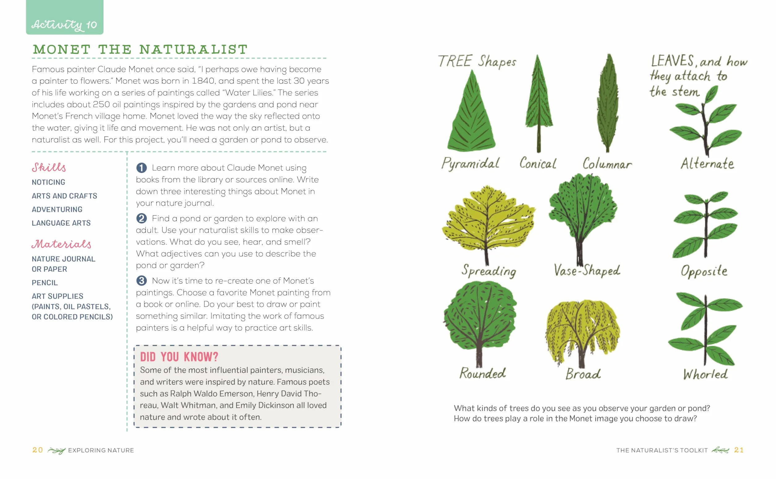 Exploring Nature Activity Book for Kids: 50 Creative Projects to Spark Curiosity in the Outdoors