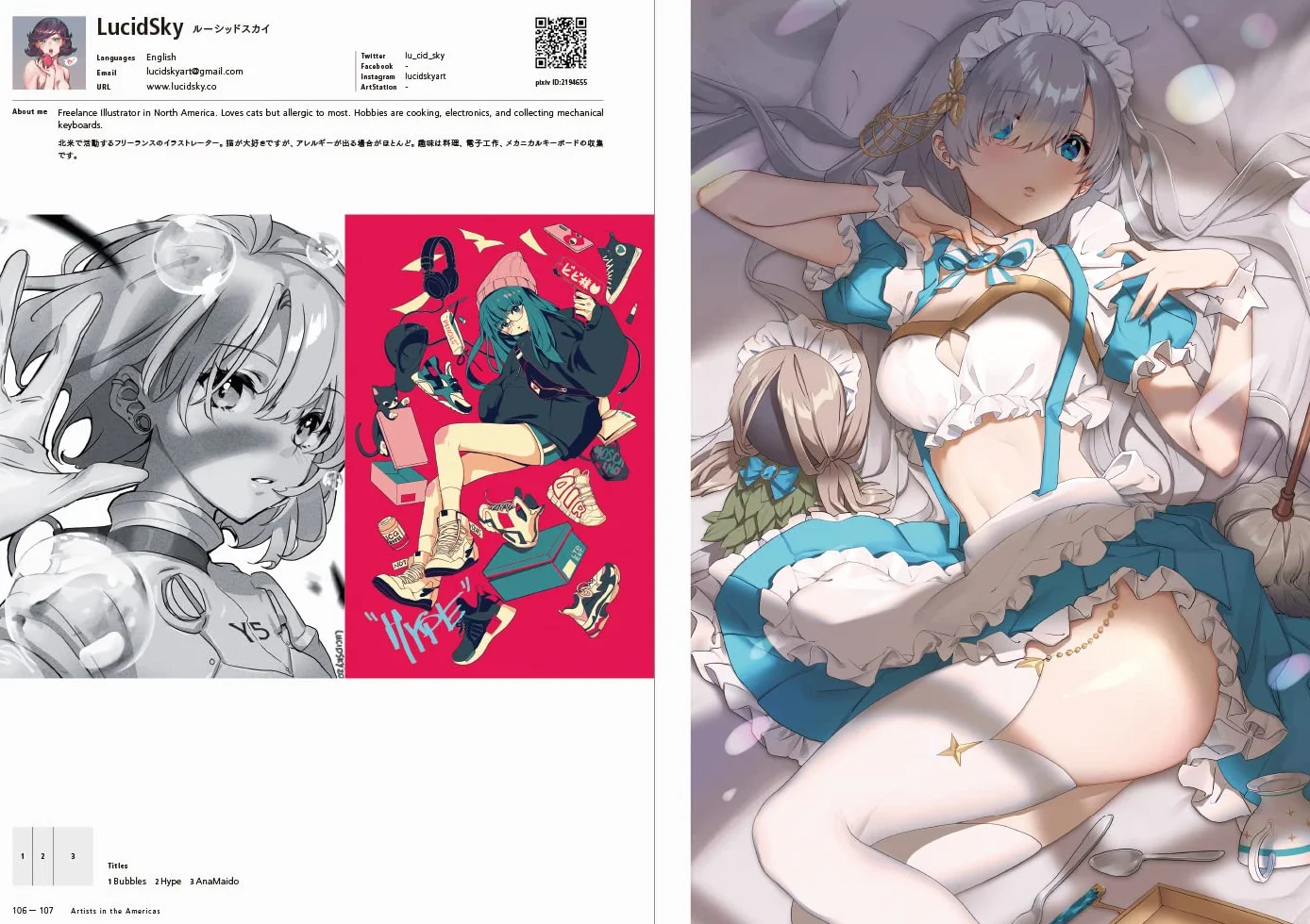 Artists in the Americas /anglais/japonais: Talents of Tomorrow in Manga, Game and Animation