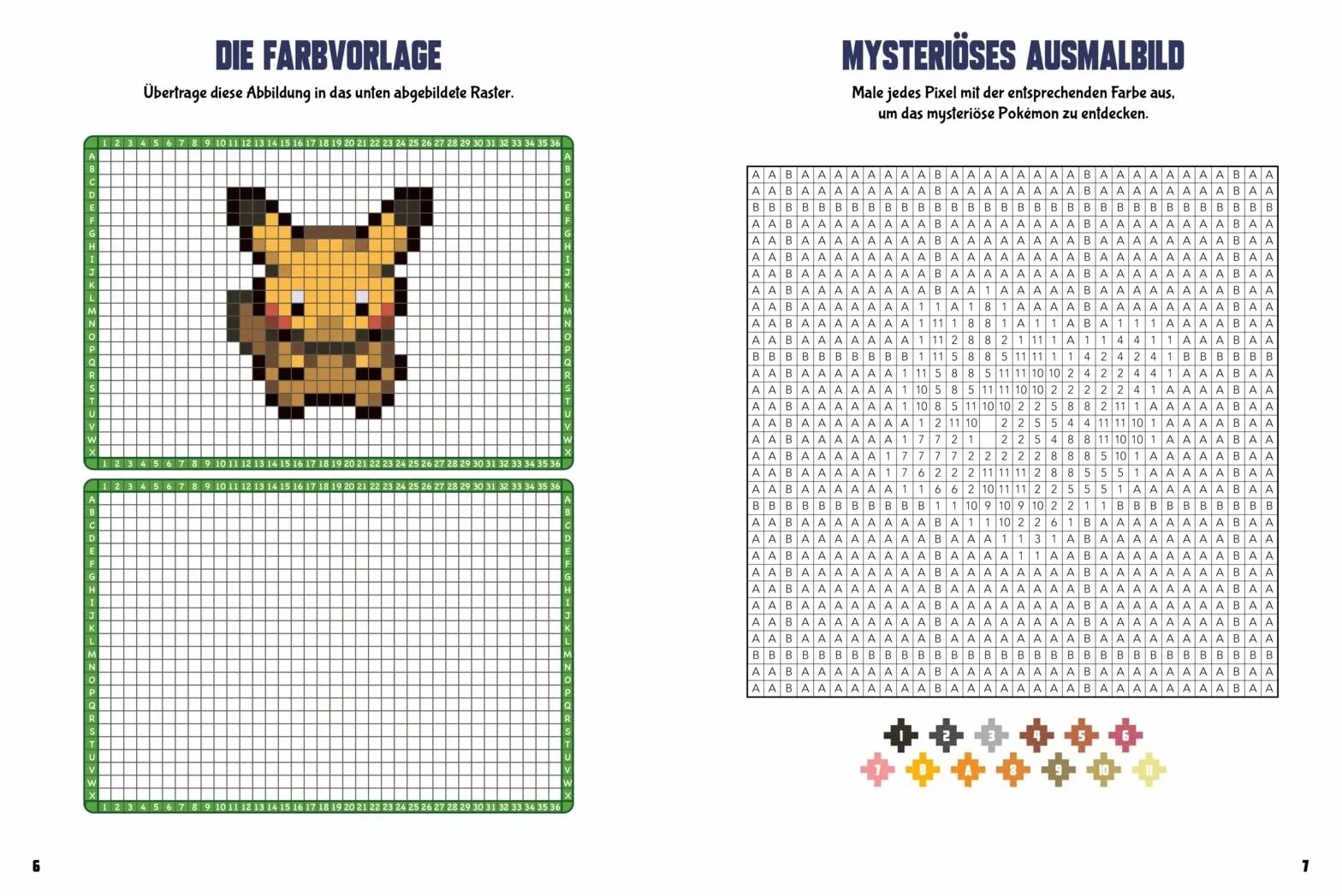 Pokémon Activity-Buch: Mein Pixel-Malbuch: Mit farbigen Vorlagen