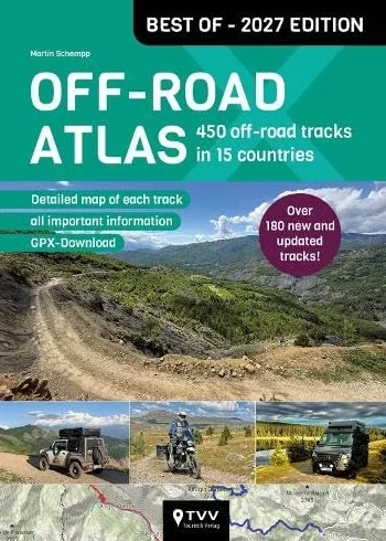 Off-road Atlas 2027: 450 off-road tracks in 15 countries