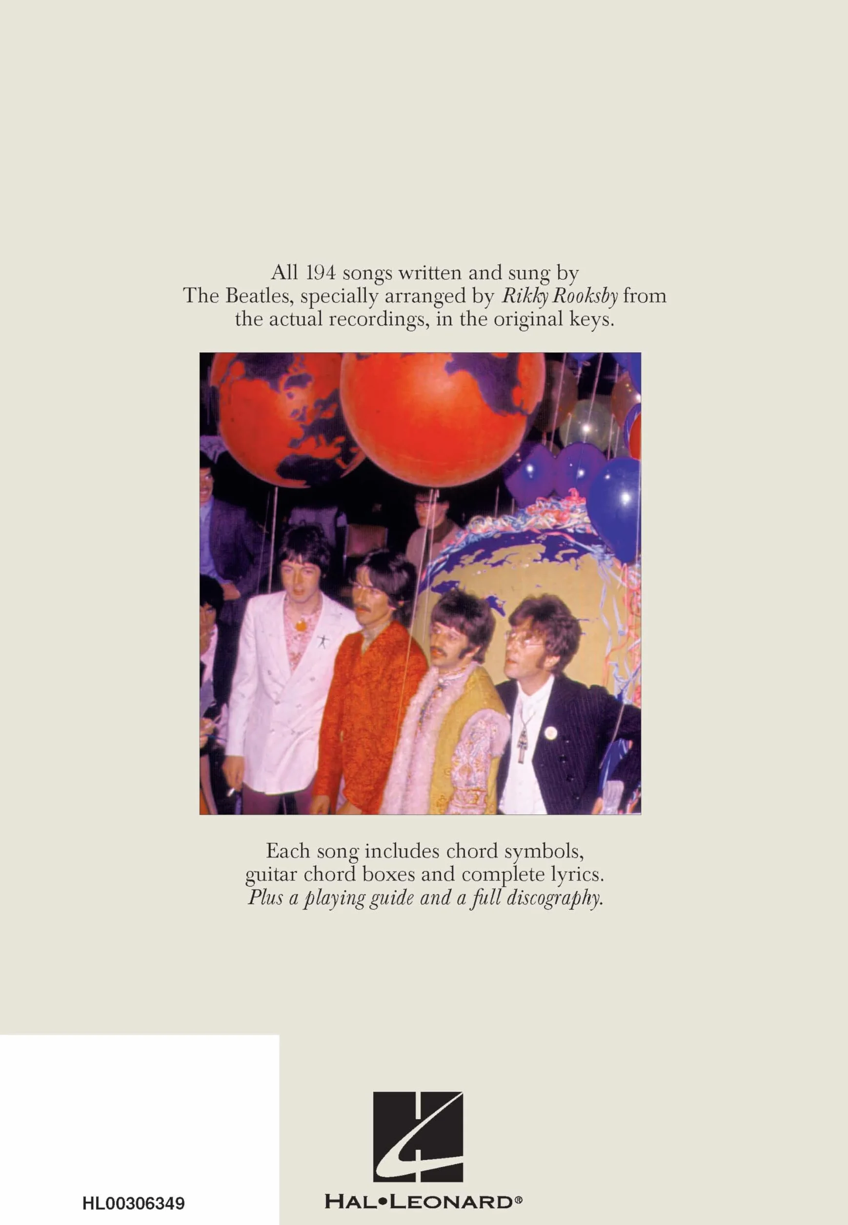The beatles complete chord songbook - guitar chord songbook - 193 chansons